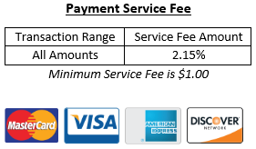 AllPaid Service Fee 2.15% Minimum $1.00